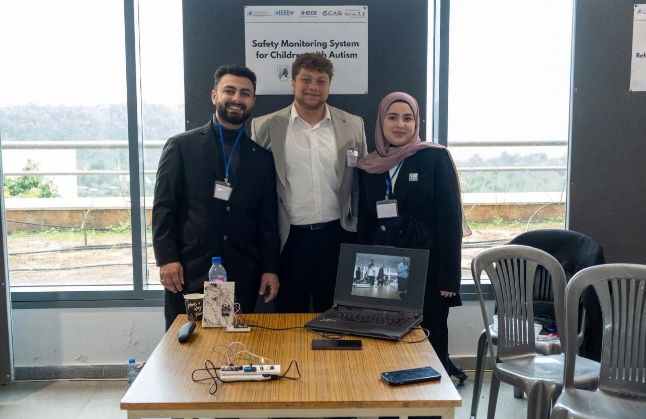 CASS project team standing behind the prototype display